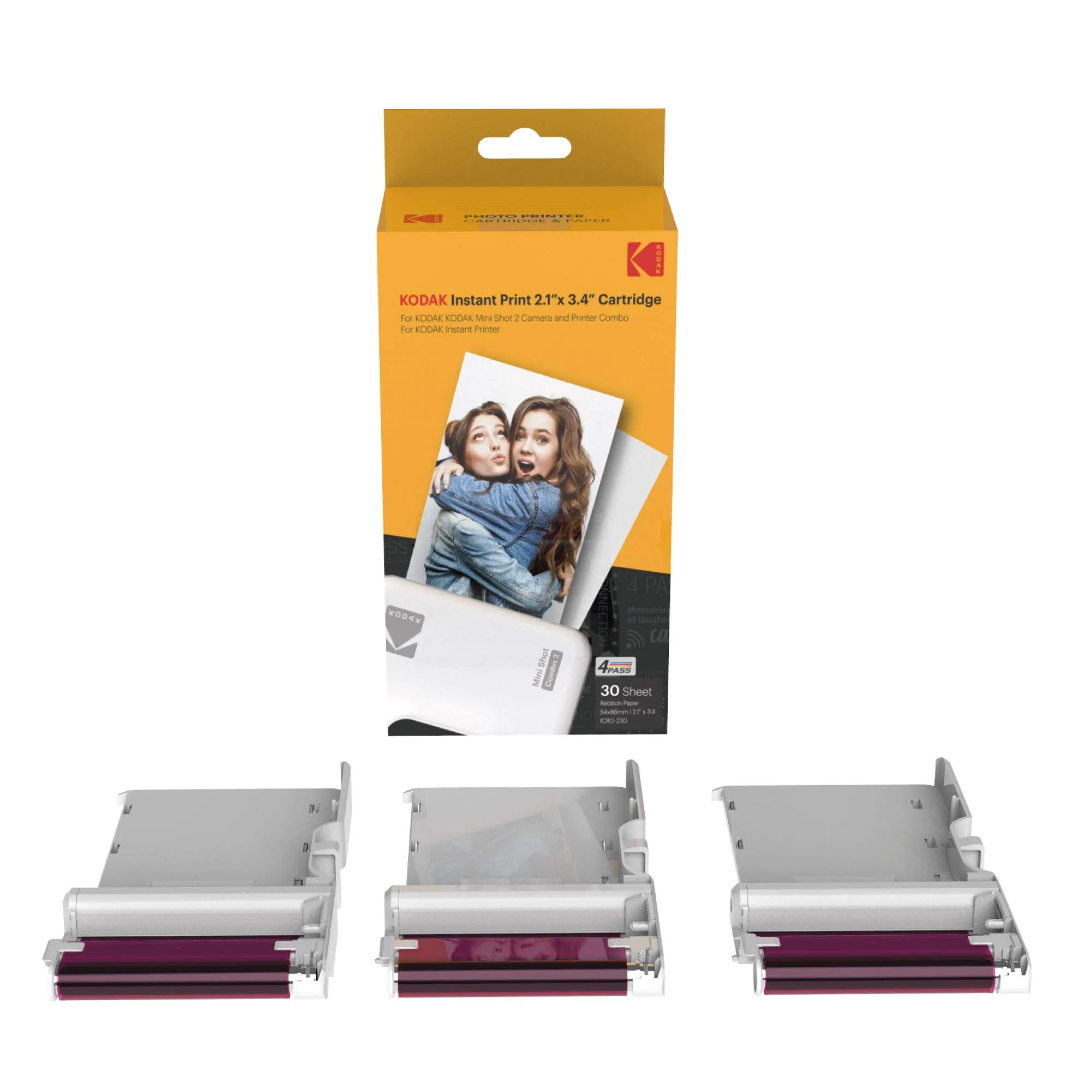 Kodak Instant Print Photo Paper 2.1" x 3.4" 30 Sheets