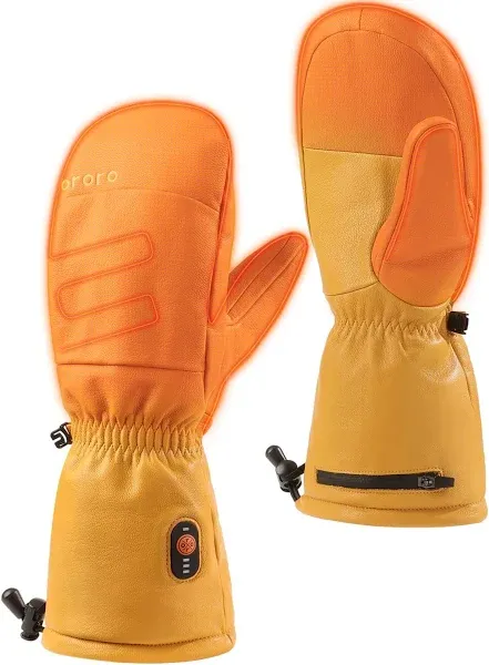 "Duluth" Unisex Heated Chopper Mittens - Yellow | ororo