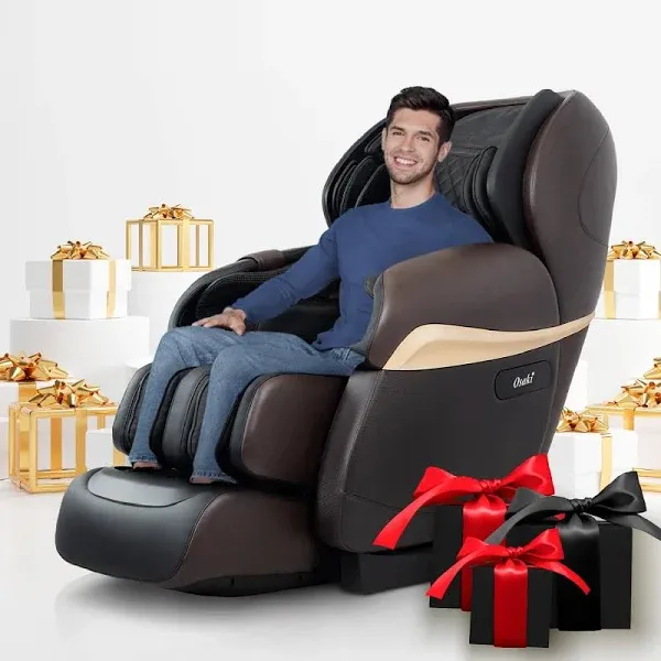 Osaki OS-Pro 4D Paragon Massage Chair, Brown / Free 5 Year Extended Warranty ($349 Value!)