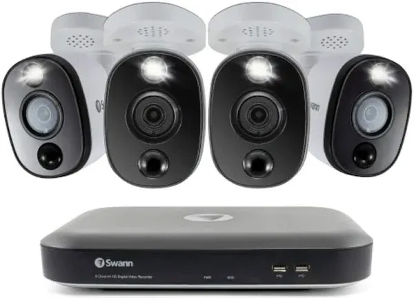 Swann 8-Channel 4-Camera 4K Ultra HD DVR Security Surveillance System