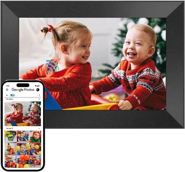 Cozyla Digital Photo Frame WiFi Smart Digital Picture Frame Free Unlimited Storage Share Photo with Family and Friend via App Email Google Photos Instagram Web Browser Photo Frame Electronic 10.1 Inch