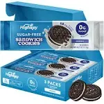 Highkey Sugar Free Snacks Sandwich Cookies - Keto Snack Healthy Snacks Sugar Free Cookies Gluten Free Snacks Low Carb Snack Low Calorie Foods Keto de