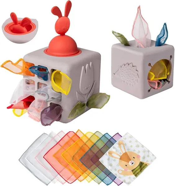 Taf Toys Baby Silicone Pop-Up Tissue Box Toy