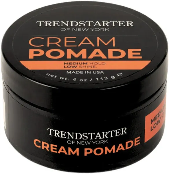 - CREAM POMADE (4oz) - Medium Hold - Low Shine - Water-Based All-Day Hold Pre...