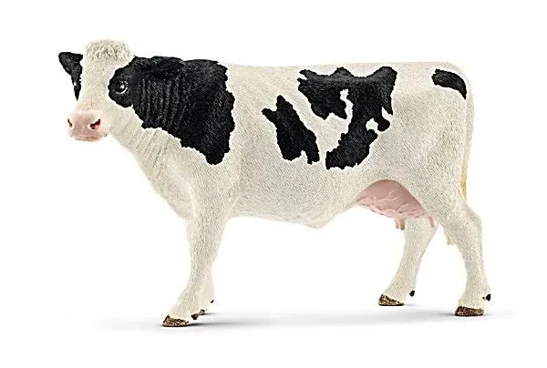 Schleich Farm World, Farm Animal Toys for Kids Ages 3 and Above, Black and White Holstein Cow Toy Figure