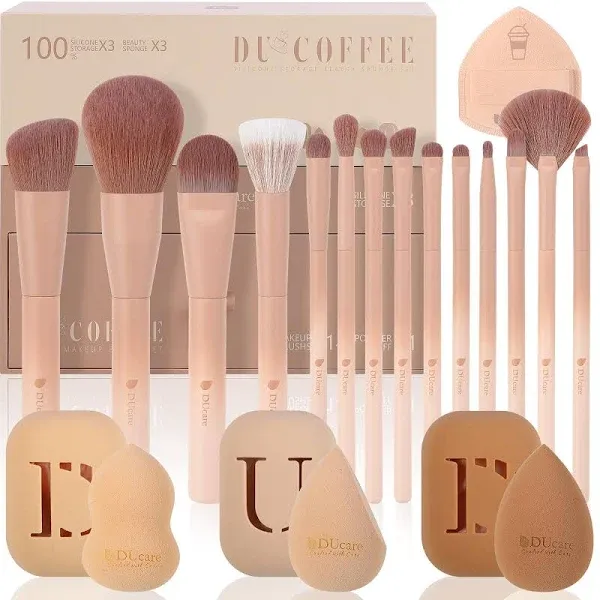 du Coffee Luxury Pro Artistry Face & Eye Brush Set