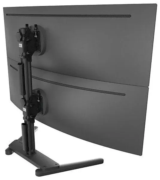 Atdec Freestanding Heavy Duty Dual Vertical Monitor Mount AWMS2BT75FSB