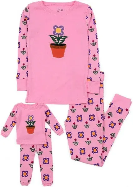 Leveret Matching Girl & Doll Cotton Pajamas