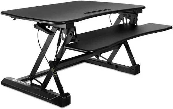 Mount-It! Standing Desk Converter | 35 Wide Desktop | Height Adjustable