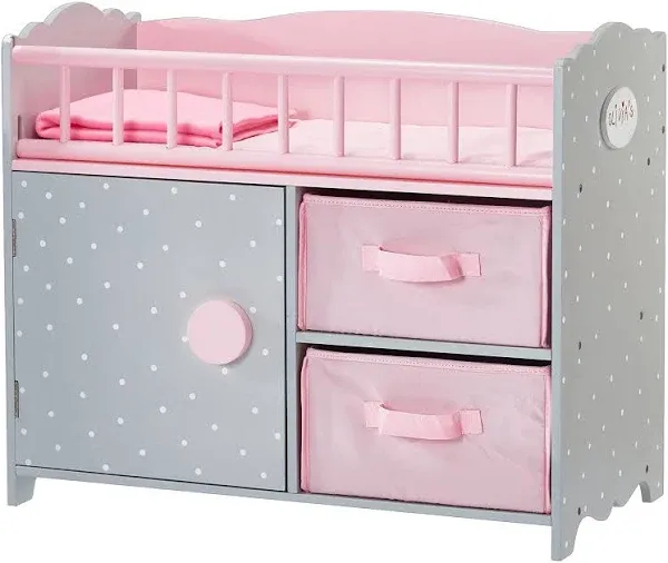 Olivia's Little World Polka Dots Princess Kids Baby Doll Crib