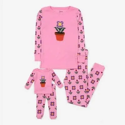 Leveret Matching Girl & Doll Cotton Pajamas