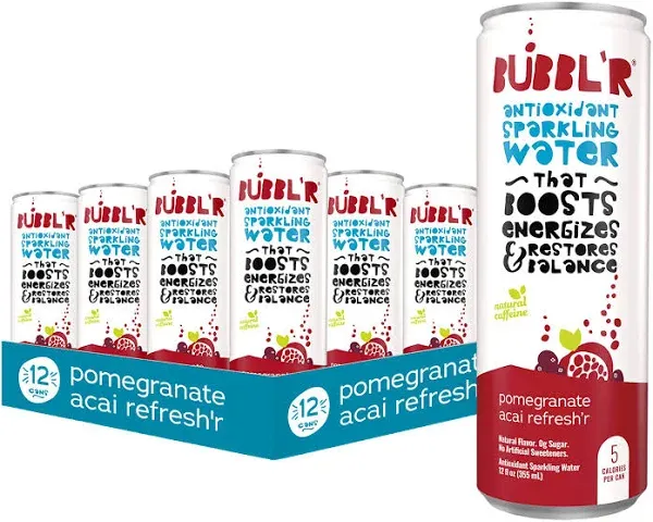 Bubbl'r Antioxidant Pomegranate Acai Refresh'r Sparkling Water