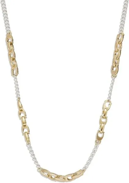 Coach Women's Signature C Mixed Chain Necklace