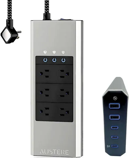 Austere VII Series 6-Outlet Power Surge Protector