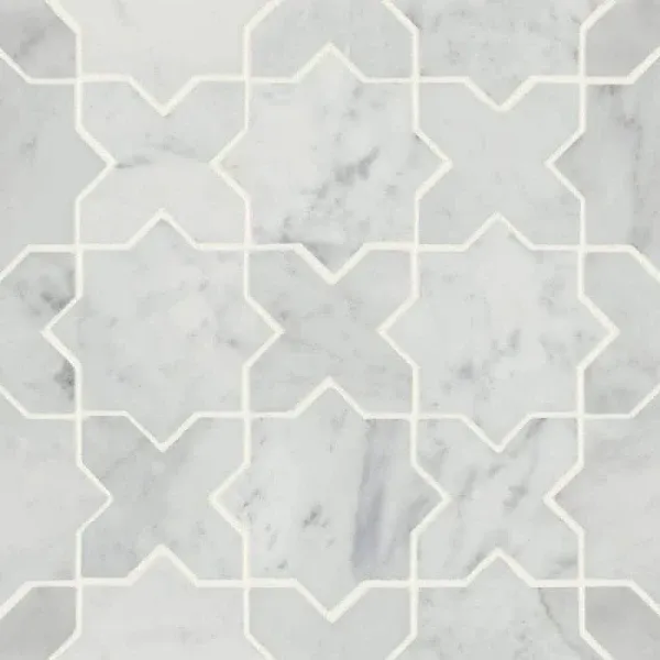 Bedrosians Monet Mosaic 6 Oriental White Tile & Stone