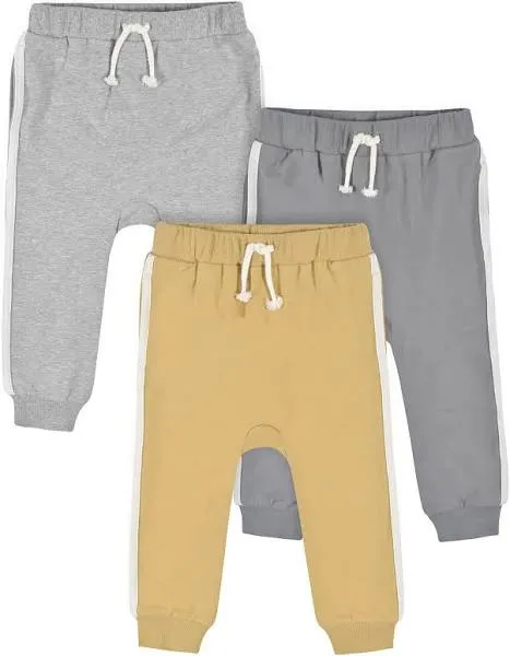 Gerber Baby Boys' Toddler 3-Pack Jogger Pants