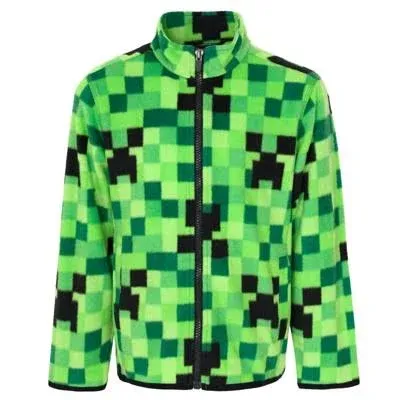 Minecraft Creeper Fleece Zip Up Jacket Little Kid to Big Kid