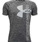 Under Armour Boys' Tech Split Logo Hybrid Short-Sleeve T-Shirt