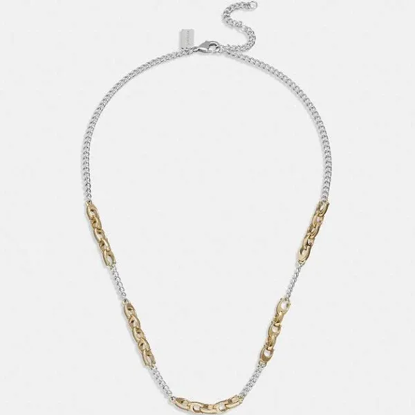 Coach Women's Signature Mixed Chain Necklace