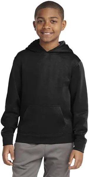 Sport-Tek YST244: Youth Sport-Wick Fleece Hooded Pullover