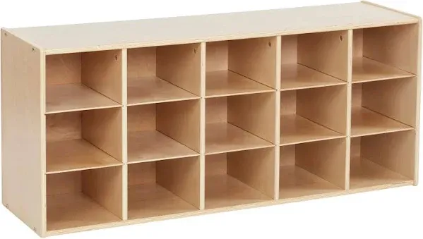 Streamline 15 Cubby Tray Storage Cabinet, 3x5, Classroom Furniture