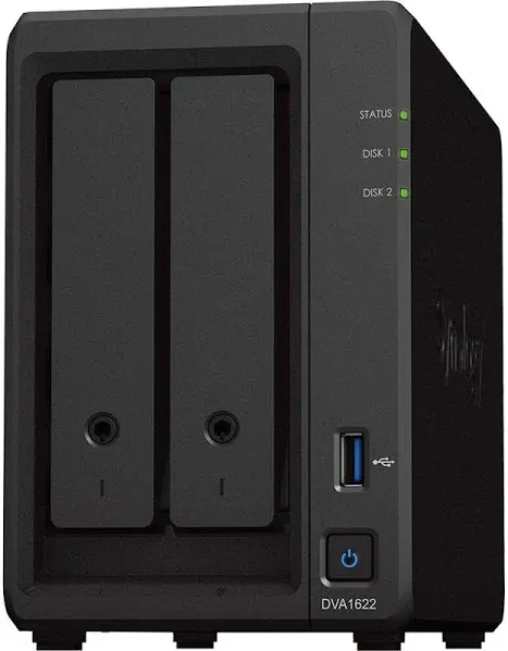 Synology DVA1622 DVR 16tb NVR 2x8tb Seagate IronWolf Pro HDD Drives Installed