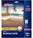 Avery Clean Edge Business Cards, Ivory, True Print Two-Sided Printing, 2" x 3-1/2", 200 Cards (5876)