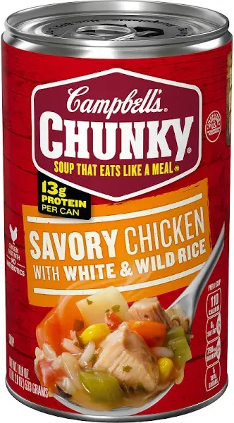 Campbell's Chunky Savory Chicken with White Wild Rice Soup