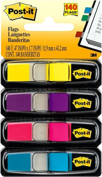 3M Post-It Flags Assorted Bright Colors Flag