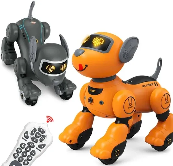 VEVOR RC Robot Dog Toy Talking Dancing Touch &amp; Voice Remote Control Programmable