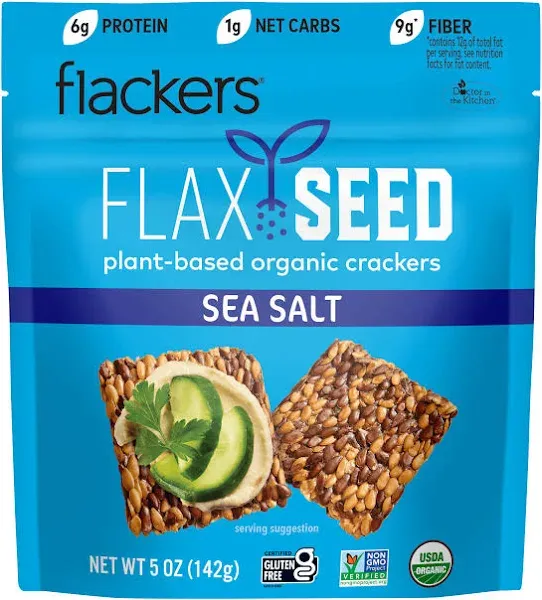 Flackers Flax Seed Crackers - Tomato & Basil