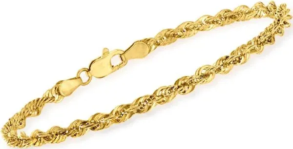 14kt Yellow Gold Rope Chain Bracelet