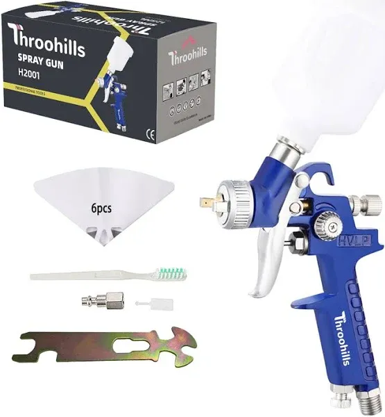 Throohills General Purpose Touch Up Spray Gun Compressor Paint Sprayer