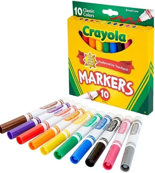 Crayola Classic Broad Line Markers 12 Packs 10 ct. (120 Total)