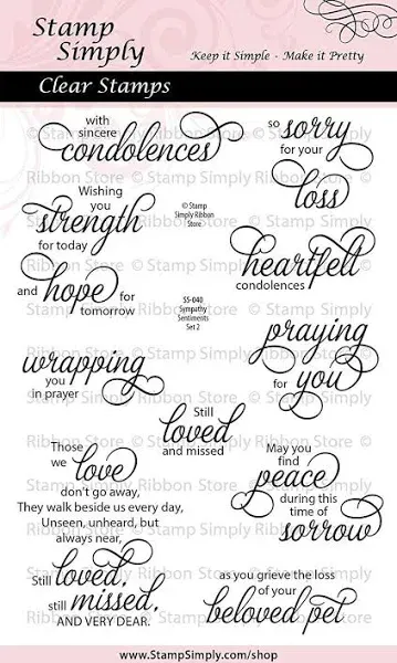 Stamp Simply Sympathy Sentiments Set