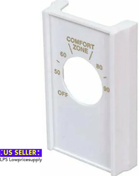 White Single Pole Line Volt Thermostat Cover