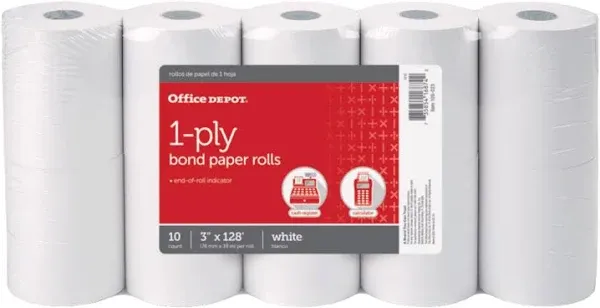 Office Depot Brand 1-Ply Bond Paper Rolls