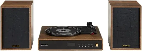 Crosley Alto Record Player with Speakers - Walnut