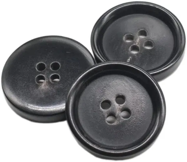 YaHoGa 10PCS 1 Inch Real Horn Buttons for Blazer Suit Coats