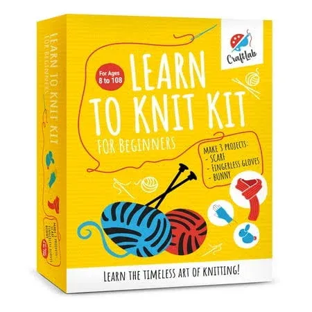 Knitting Kit for Beginners, Kids and Adults Includes All Knitting Supplies: W...