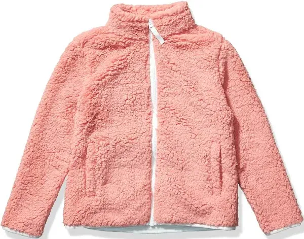 Amazon Essentials Girls' Sherpa Fleece Full-Zip Jacket