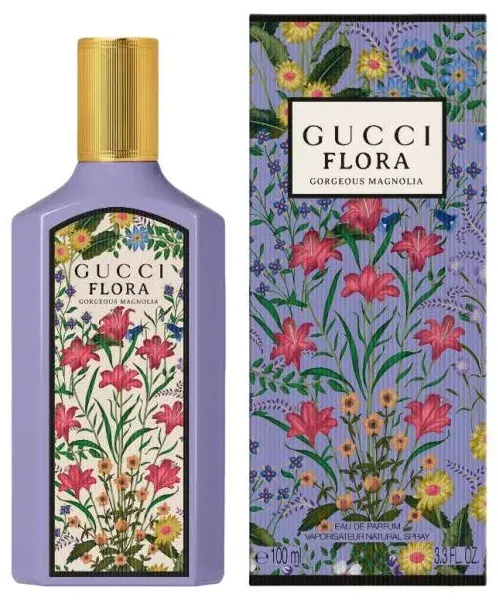 Gucci Flora Gorgeous Magnolia Woman's Gift Set: 100ml EDP Spray + Mini 10ml EDP Spray + Mini Pen 5ml EDP Spray - HARD BOX