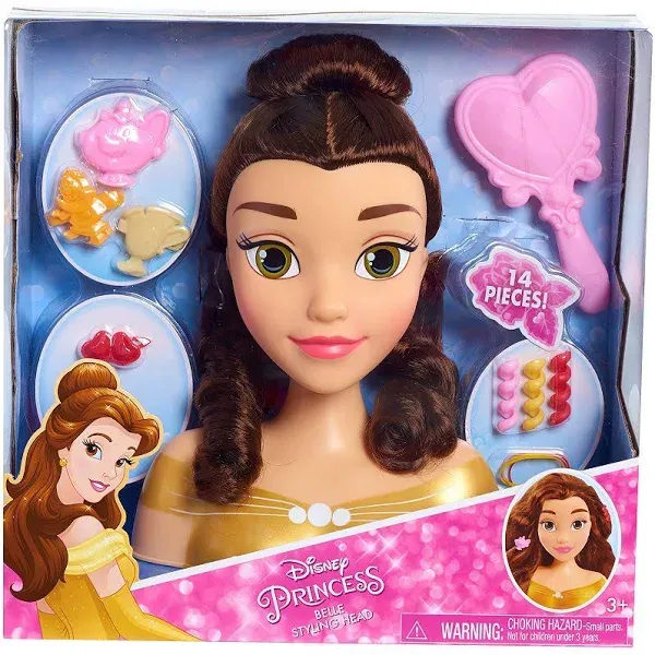 Disney Princess Belle Mini Styling Head Toy with Brush New