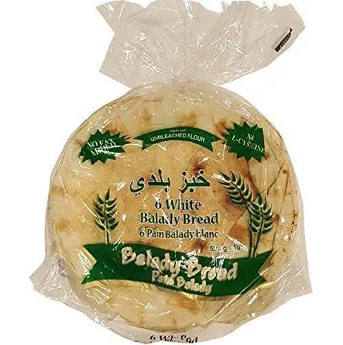 Mediterranean Balady White Pita Bread