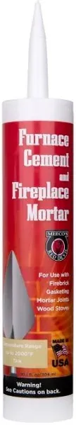 (1)- Meeco´s Red Devil 10.3 Oz Buff Color Furnace Cement &amp; Fireplace Mortar 122 