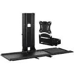 Monitor and Keyboard Wall Mount with CPU Holder