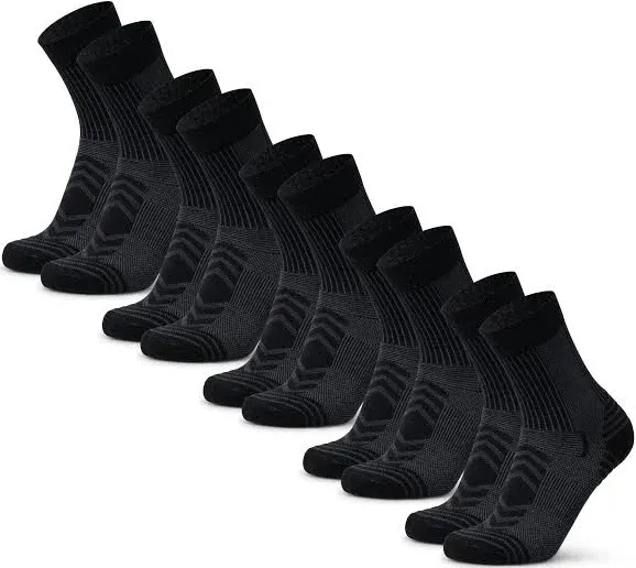 DANISH ENDURANCE Hiking Socks, Lightweight, Merino Wool Socks for Men & Women, Moisture Wicking Crew Socks, 1 or 5 Pack