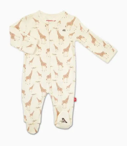 Magnetic Me Cream Jolie Giraffe Organic Cotton Footie Baby