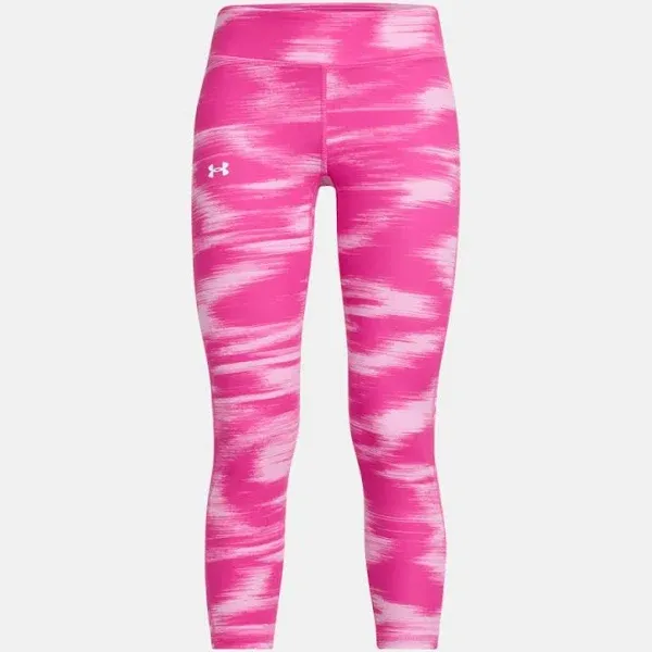 Under Armour Printed Ankle Crop Stretch Fitted Leggings, Girls&#039; Youth Medium NWT