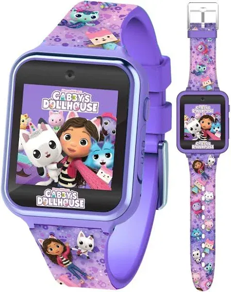 Accutime Kids Gabby&#039;s Doll House Purple Educational Touchscreen Smart Watch... 